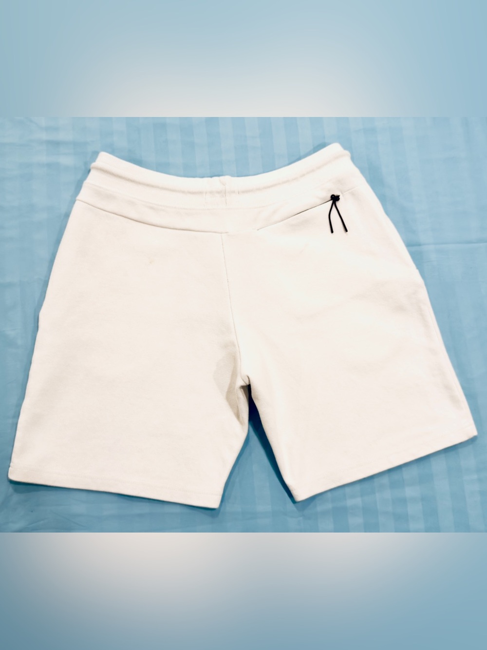 Bershka White Athletic Men’s Shorts with Black Accents Large Size L - Picture 2 of 10